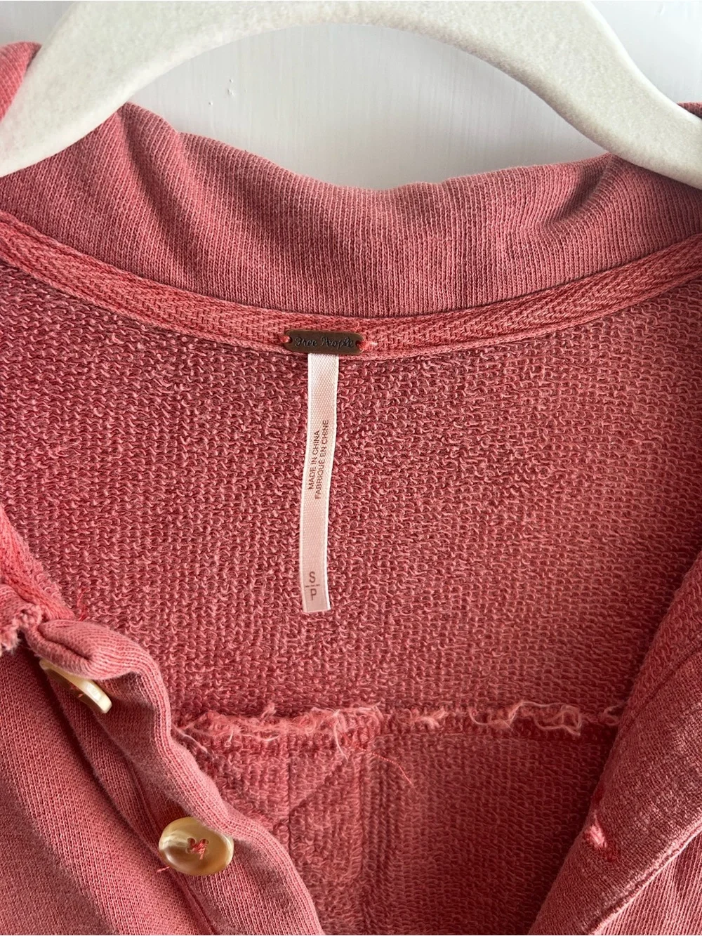 FREE PEOPLE Sz S ON MY WAY POLO PULLOVER DRESS IN CORAL